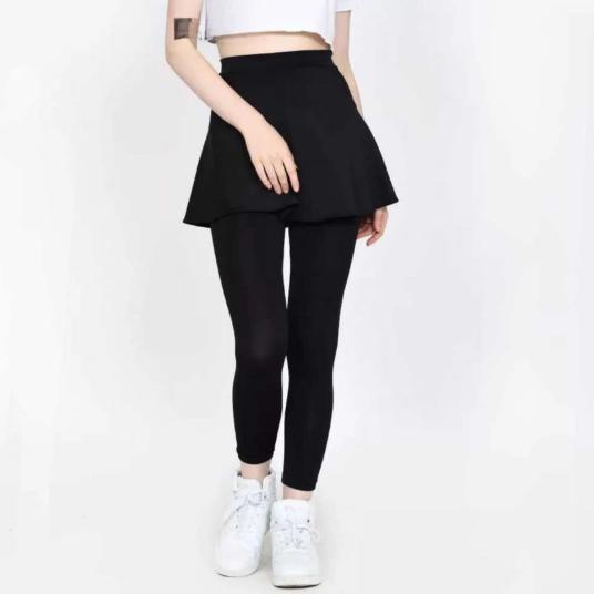 HOT Celana Rok Lari Senam Bersepeda Renang Zumba Sport Olah Raga Wanita Bahan Spandex Halus Celana L
