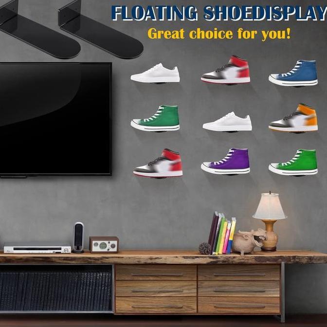 GARAVAR Gantungan Display Sepatu Akrilik Stand Display Sepatu Rak Display Sepatu Rak Pajangan Sepatu
