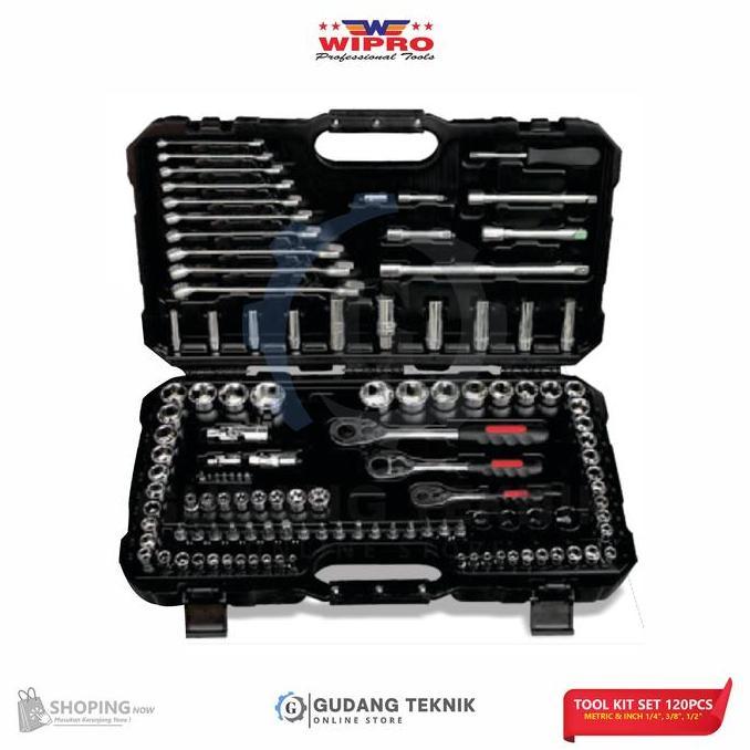 AKARA Tool Kit Kunci Set 120pcs WIPRO TS-120 / Tool Kit SOCKET SET 6PT
