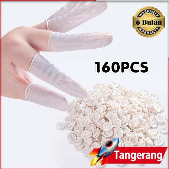 GARAVAR 160pcs Sarung Jari Dental Finger Coat Cot / Karet Finger Coat Sarung Jari