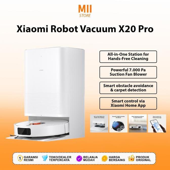 Xiaomi Robot Vacuum X20 Pro - 7000Pa - Navigasi Laser Ldsp