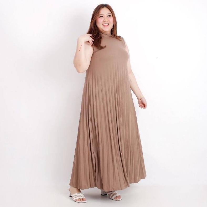 Murah Gamis Plisket Big Size Jumbo / Inner Dress Plisket Maxy Yukensi