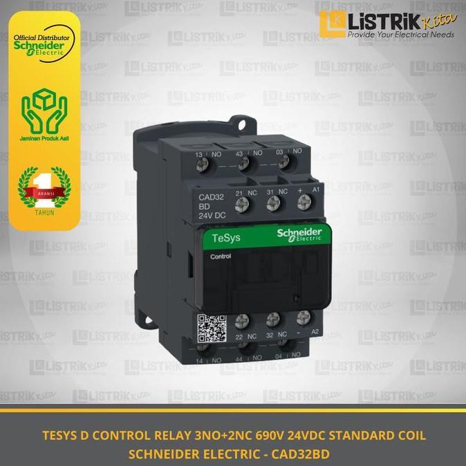 SCHNEIDER AUXILIARY CONTACTOR - CAD32BD RDM
