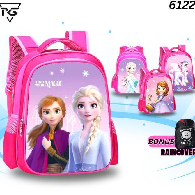 NEW TAS RANSEL SEKOLAH ANAK PEREMPUAN TK KARAKTER FROZEN UNICORN TIMBUL ORI