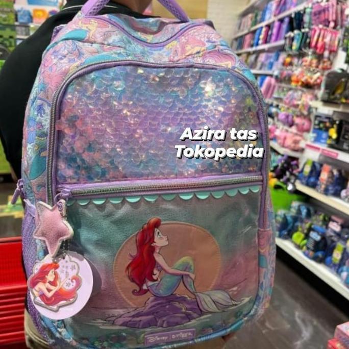 NEW BACKPACK SMIGGLE DISNEY ORIGINAL MERMAID ARIEL- TAS ANAK PEREMPUAN SD ORI