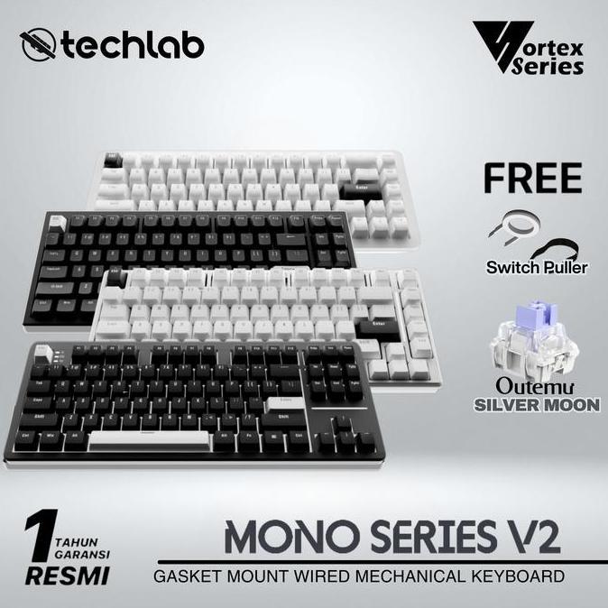 NEW VORTEXSERIES MONO SERIES V2 GASKET MOUNT MECHANICAL KEYBOARD 65 75 87 / FULL SIZE LAYOUT | VORTE