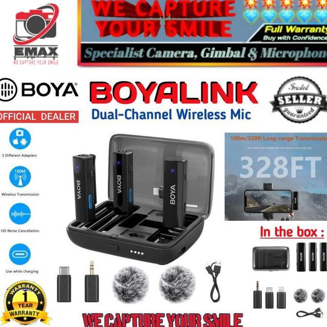 TERLARIS BOYA BOYALINK DUA WIRELESS MICROPHONE CAMERA COMPUTER BOYA LINK MIC