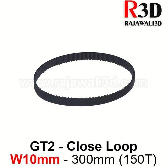 Timing Belt GT2 Lebar 10mm Close loop gigi 150T L 300mm
