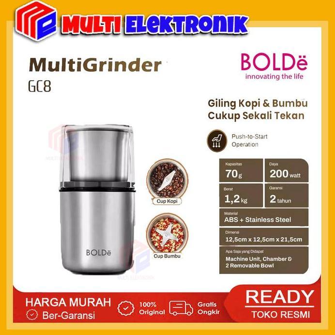 BOLDE MultiGrinder GC8 - Powder Grinder Kopi, Bumbu, Grinder Serbaguna