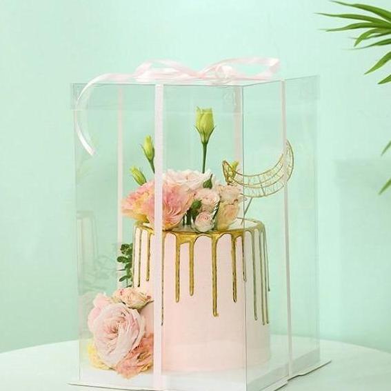 Kotak Kue Mika Transparan Bentuk Persegi - Cake Box Bening GB066 (TERBAIK) (TERBARU) (TERMURAH)
