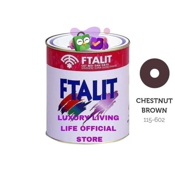TERBARU - Cat Minyak FTALIT 602 Chestnut Brown 1kg Cat kayu besi solvent kilap