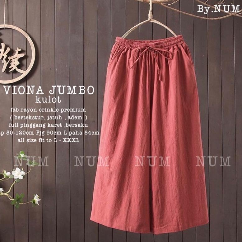 TERBARU Viona Jumbo Kulot Rayon Crinkle Premium