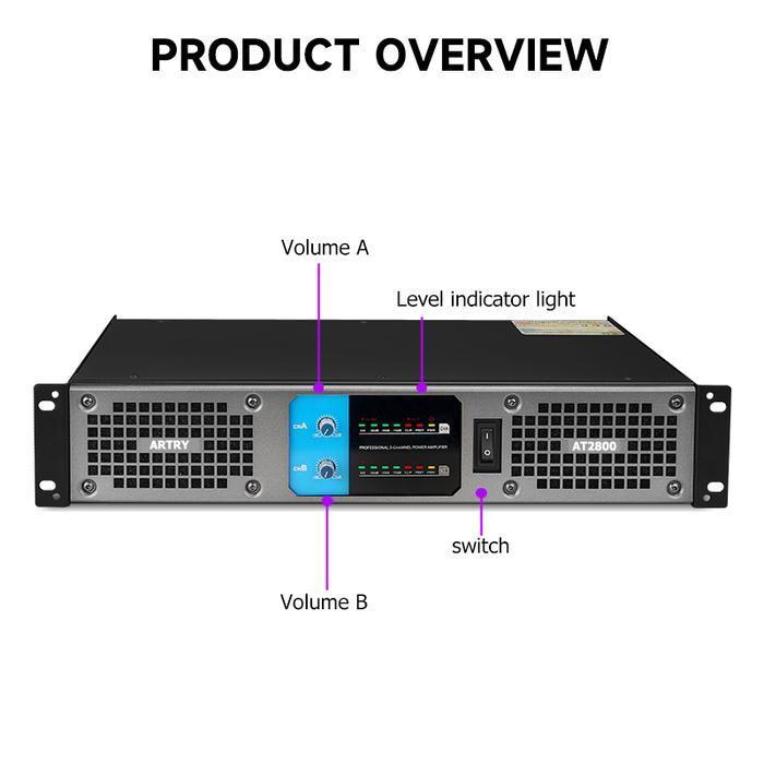 ARTRY AT2800/AT4800 PROFESSIONAL POWER AMPLIFIER DIGITAL POWER AMPLIFIER FOUR/TWO CHANNEL LARGE CONF