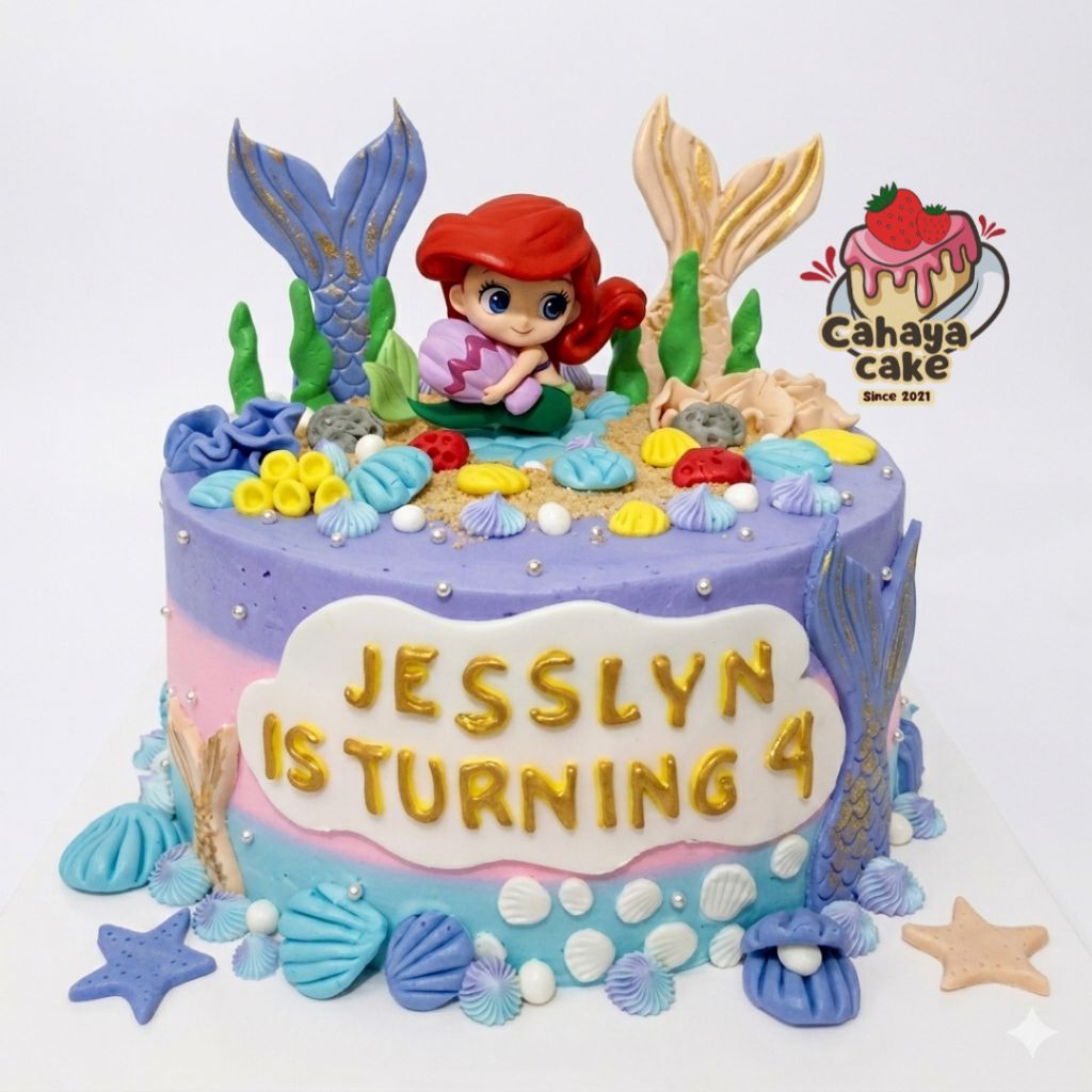 Kue Ulang Tahun Putri Duyung / Mermaid Cake / Kue Ultah Karakter Mermaid