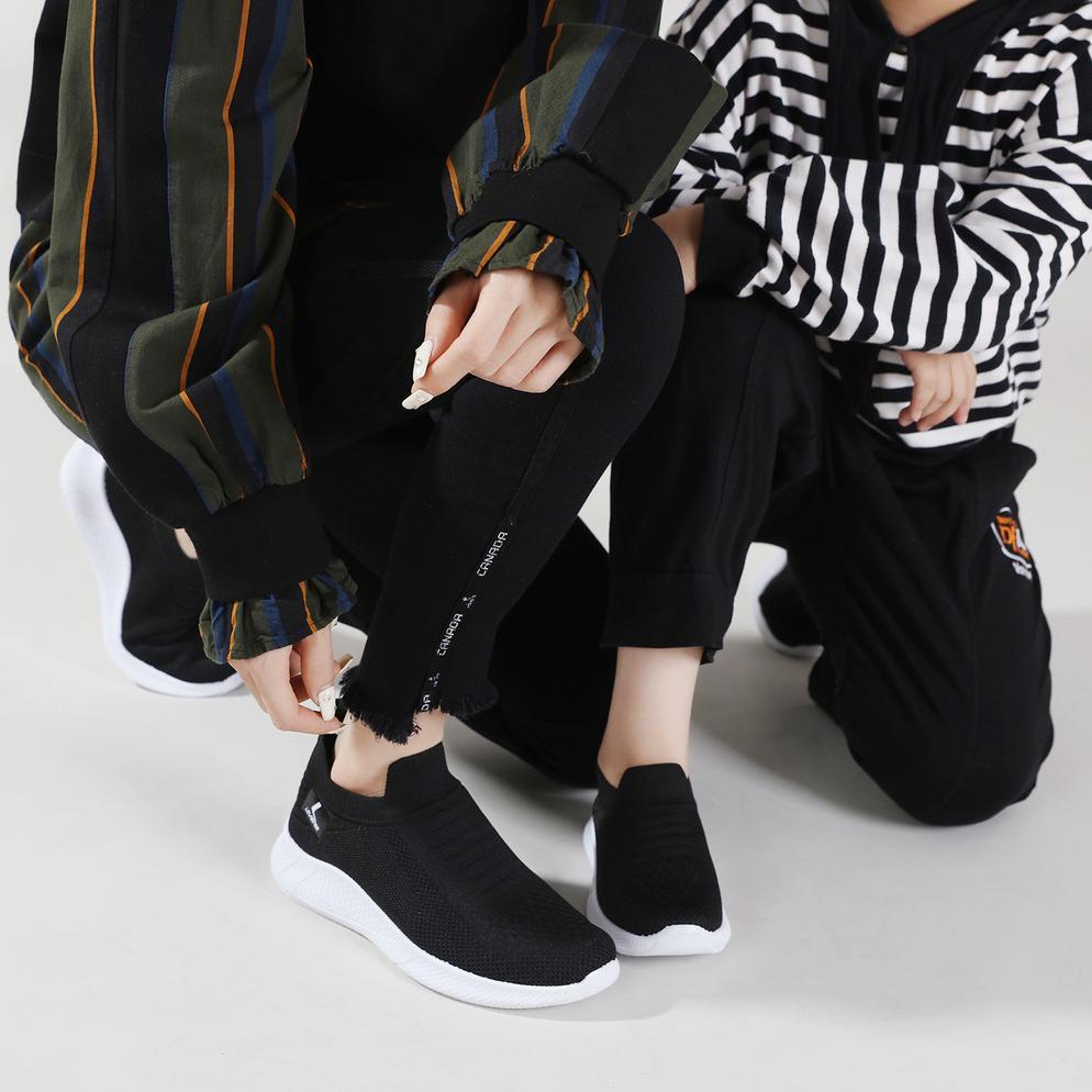 Free Ongkir Lvrkids Shotaro  Size 25-40 Lv0438 Sepatu Sekolah Anak Sd Sepatu Slip On Anak Hitam Tanp