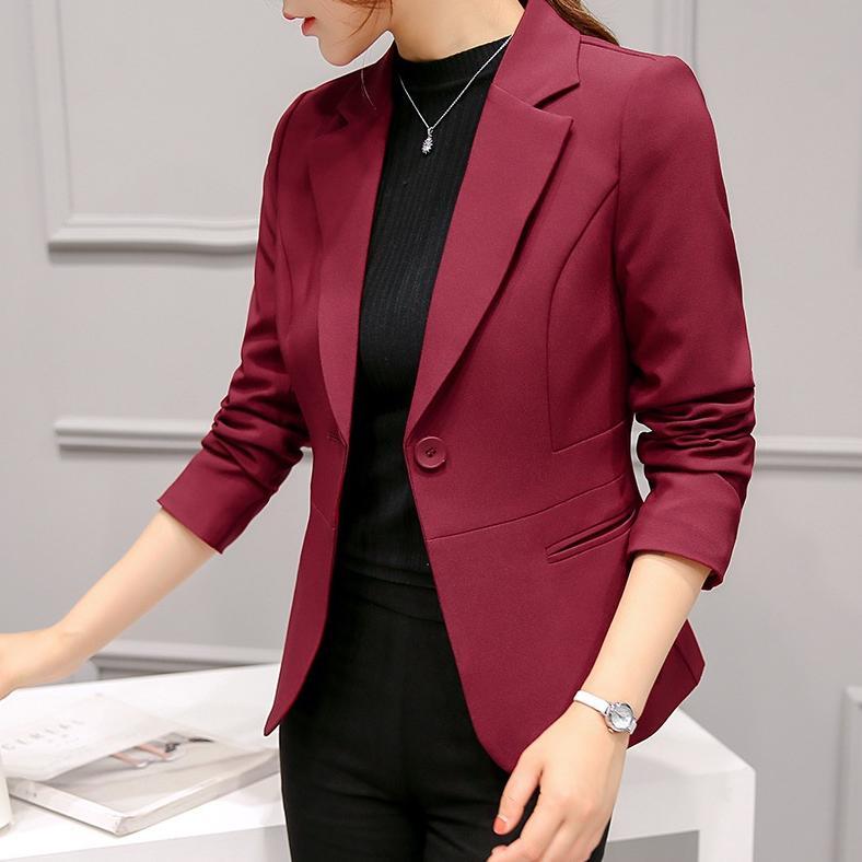 Cuci Gudang Blazer Wanita Korean Style Slimfit Pakaian Meeting Jas Kantor Pakaian Sidang Skripsi Pak