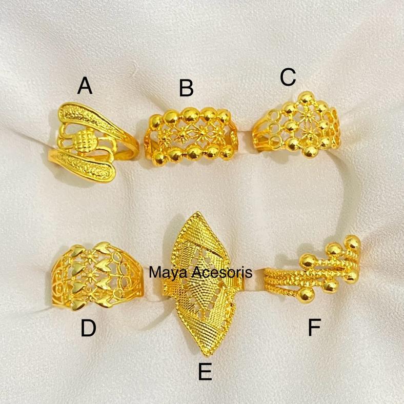 PREMIUM Cincin Tembaga Imitasi Emas 24K Berkualitas Tinggi