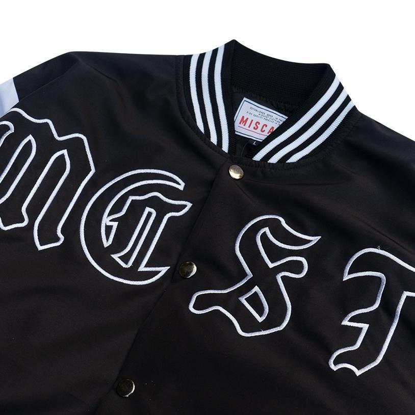 limited miscast varsity jacket vintage chavez hitam