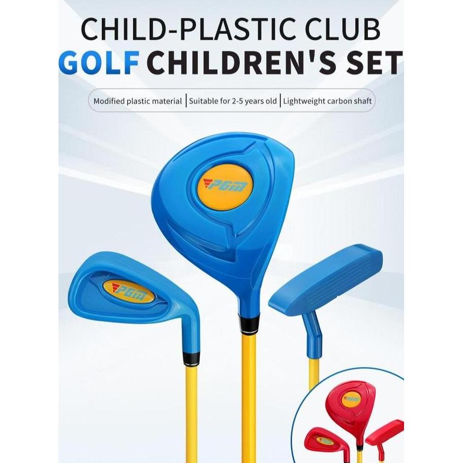 PGM Kids Golf Club Stik Golf Anak Plastik Set Driver Iron Putter + Tas