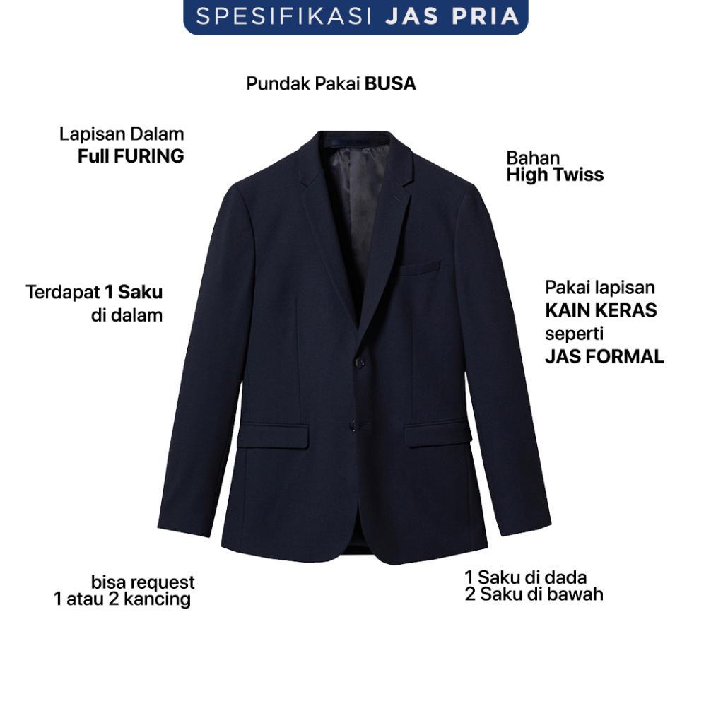 FAST DELIVERY Nubade - Jas Blezer Formal Pria 2 Kancing Slimfit KEKINIAN