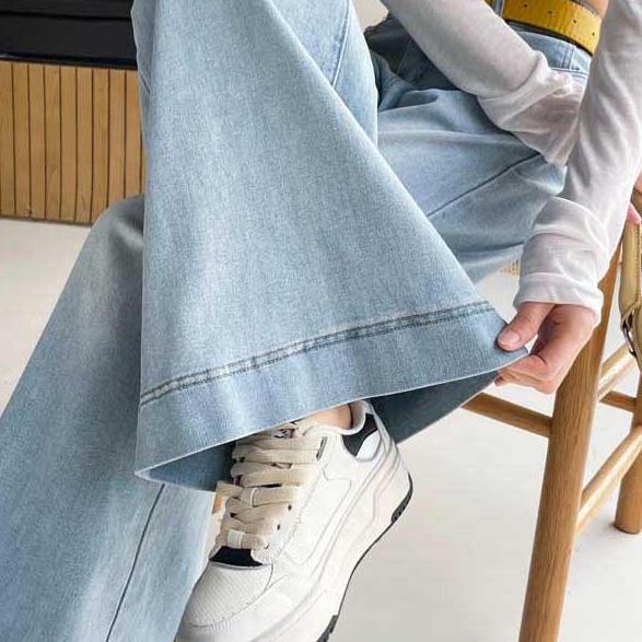 PAKET HEMAT Celana  Putih Cutbray Jeans Panjang Wanita Celana Pinggang Tinggi Celana Kulot Jeans Put