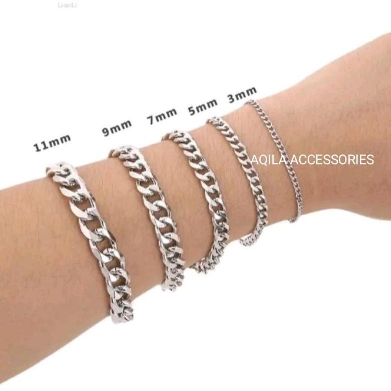 ORIGINAL Gelang Pria Wanita Original Titanium Asli Anti Karat