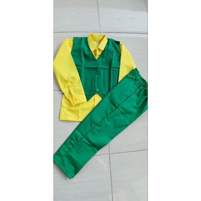 Best Seller Seragam Setelan Tk Nasional Hijau Kuning Kenari