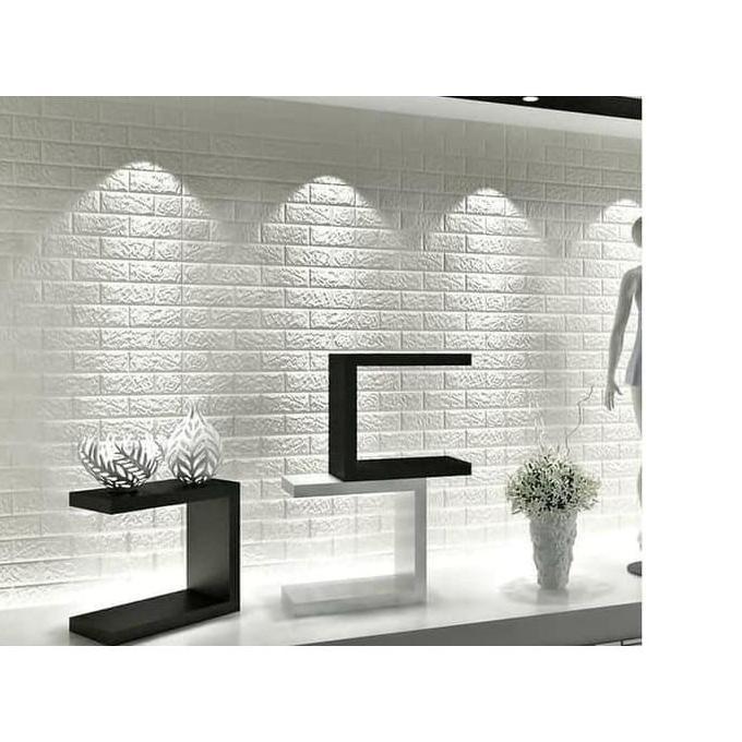 Sticker Wallpaper Dinding 3D Tempel Dekorasi Background Bata Foam Lem
