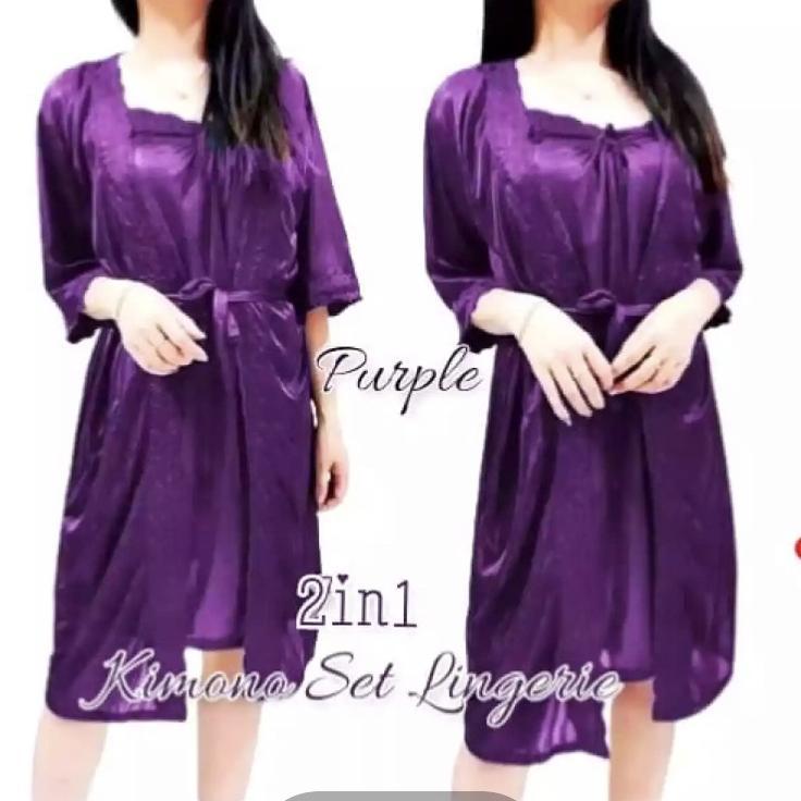 Termurah Kimono Tricod / Lingerie Sexy Wanita / Satin Tricod Size L & Jumbo