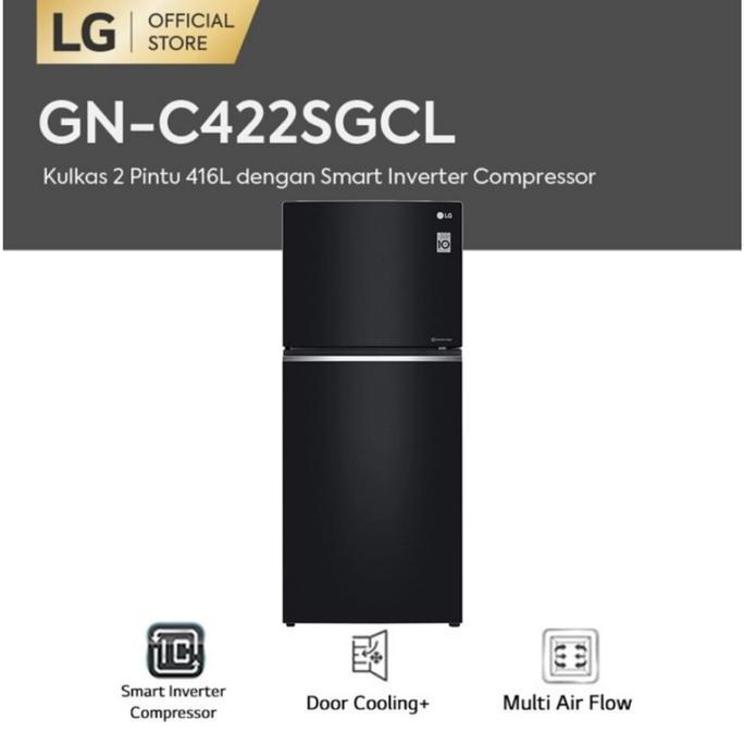 LG GN-C422SGCL LG KULKAS 2 PINTU GNC422SGCL GNC422 SGCL INVERTER