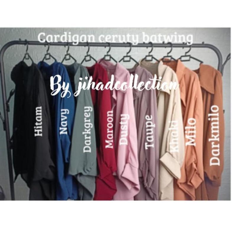 Termurah  Cardigan Yola Batwing Basic Outer Atasan Wanita (Size Jumbo)