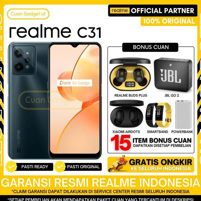 REALME C31 3/32 REALME C 31 4/64 GARANSI RESMI INDONESIA