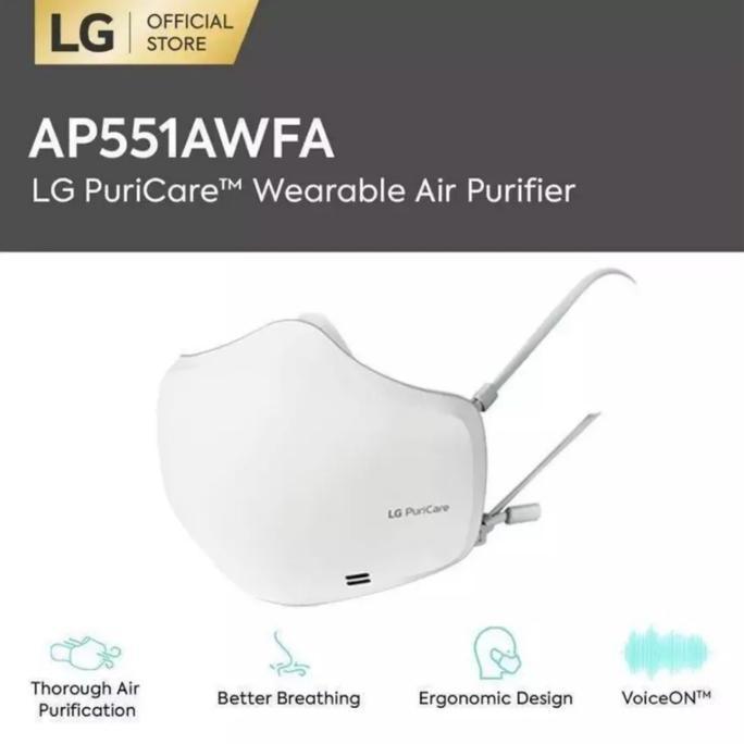 LG AP551AWFA AP551ABFA PURICARE WEARABLE AIR PURIFIER GEN 2 MASKER LG