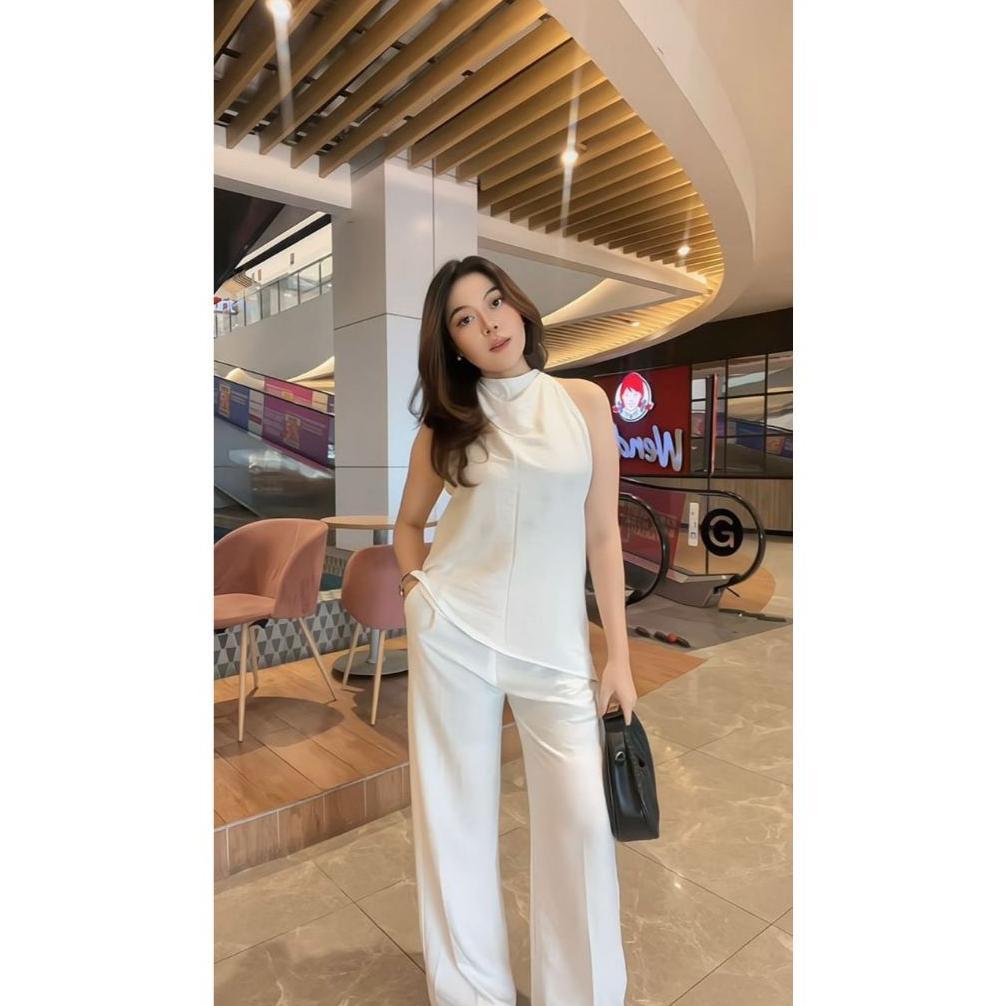 Terlaris New Gny One Set - Setelan Korean Atasan Dan Bawahan Wanita - Top Baju Wanita Dengan Tali & 