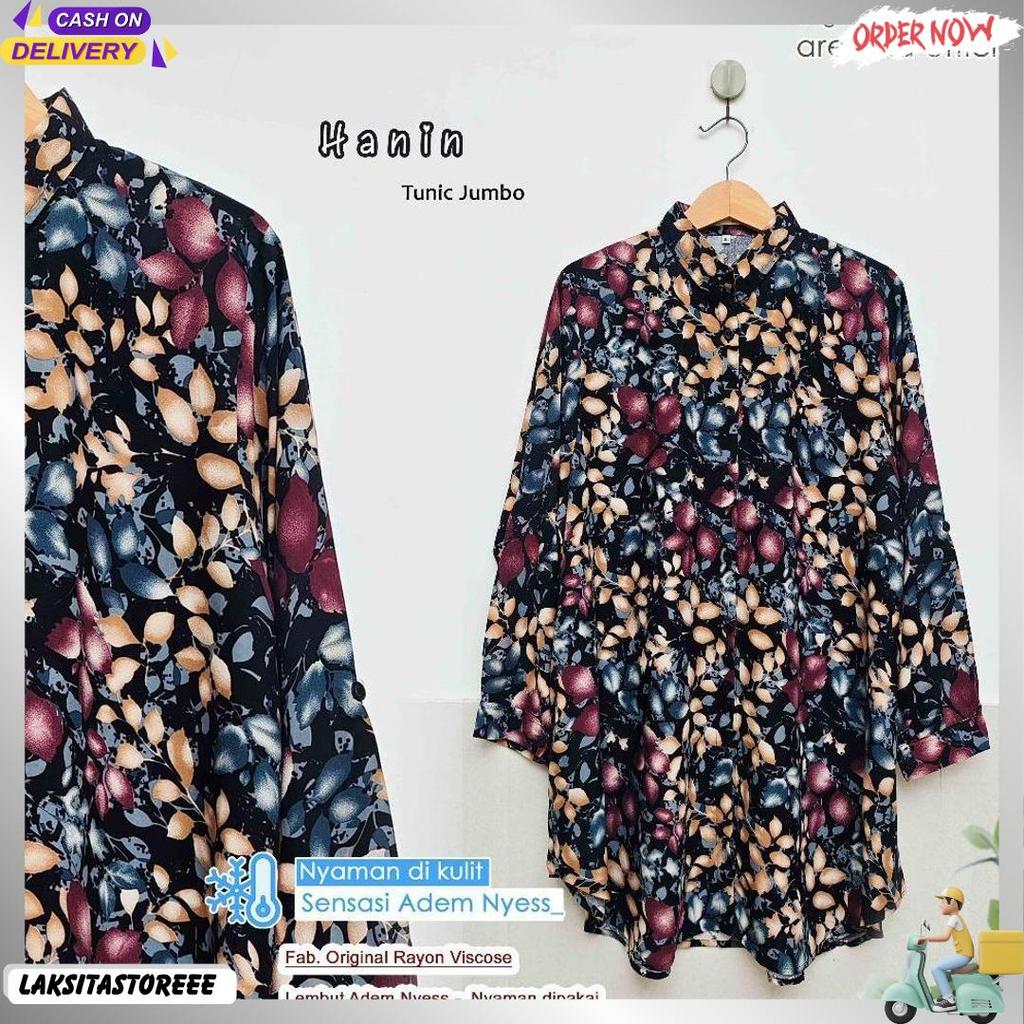 Daisy Tunik Wanita Oversize Jumbo Motif Baru Rayon Premium Best Seller