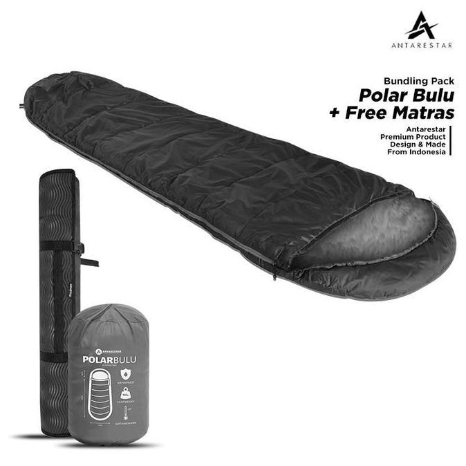 Antarestar Official Paket Bundling Polar Bulu Plus Matras Tidur Camping Bag Tikar | Sbp-Mtl