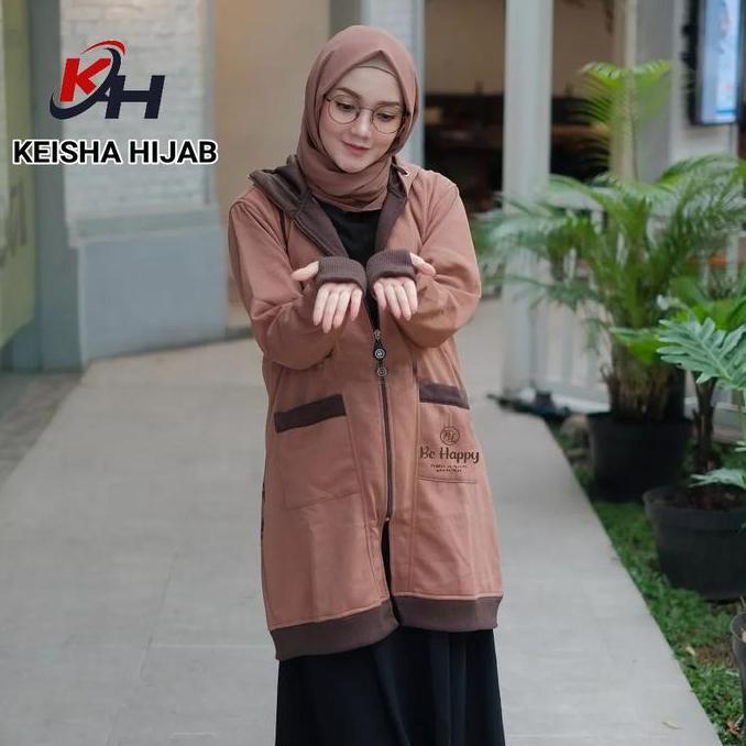 Jaket muslimah-jaket hijab panjang terbaru dan terlaris-hijaber