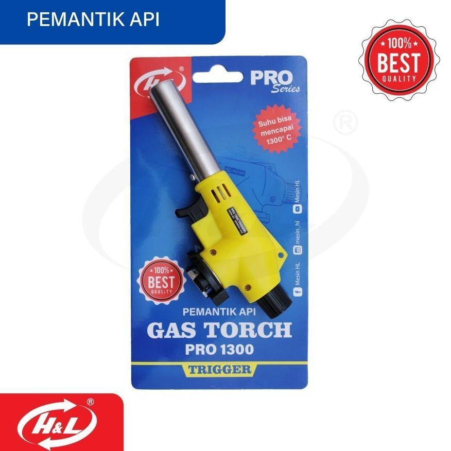 Gas Torch Pemantik Gas Merk H&L One Touch Alat Kepala Las HL1300 original