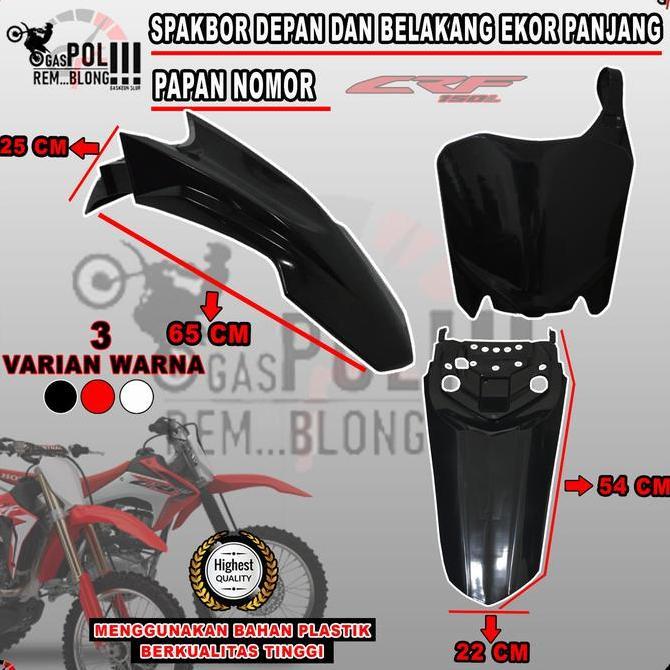 SPAKBOR SET DEPAN BELAKANG PAPAN NOMOR CRF 150 250 MOTOR CROSS TRAIL DISKON