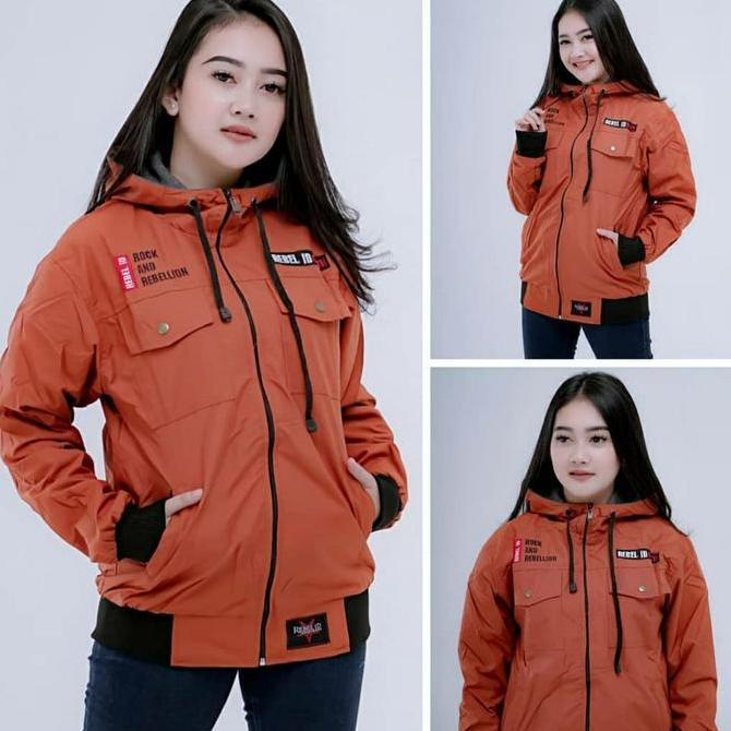JAKET MOTOR WANITA PARASUT WATEROOF ANTI ANGIN JAKET BOMBER TERBARU