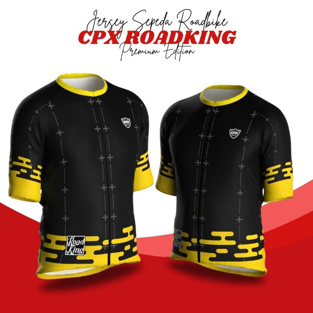 BESTPROMO Baju Jersey Sport Sepeda RoadBike Pria Tangan pendek CPX Roadking full print