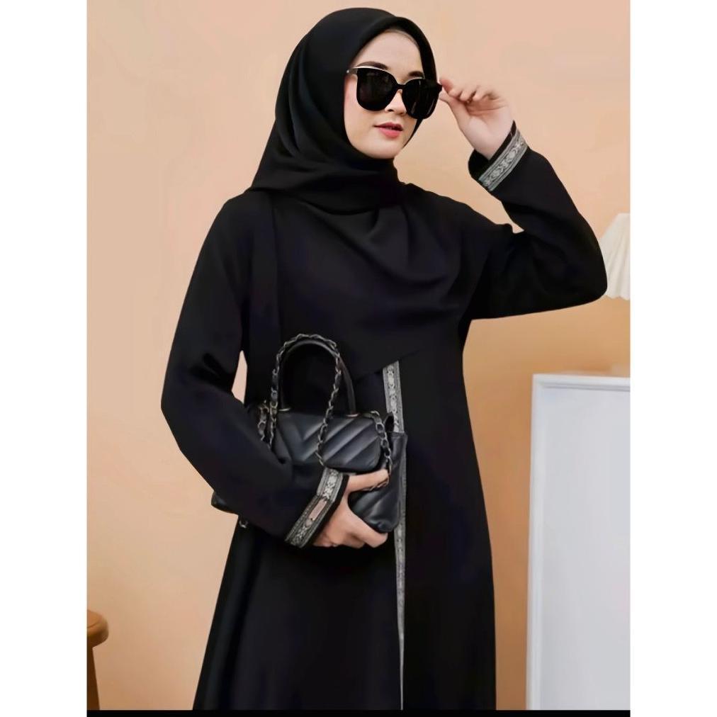HOT DEALS GAMIS ABAYA HITAM BORDIR ZEPHY EXCLUSIVE ABAYA UMROH JUBAH WANITA ARAB PAKISTAN