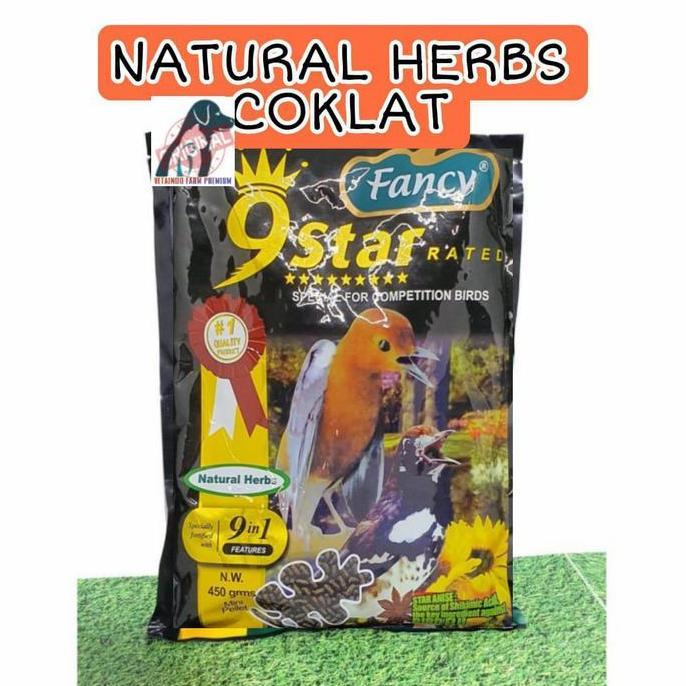 PAKAN BURUNG MURAI ANIS KACER CUCAK FANCY 9 STAR COKLAT HERBAL