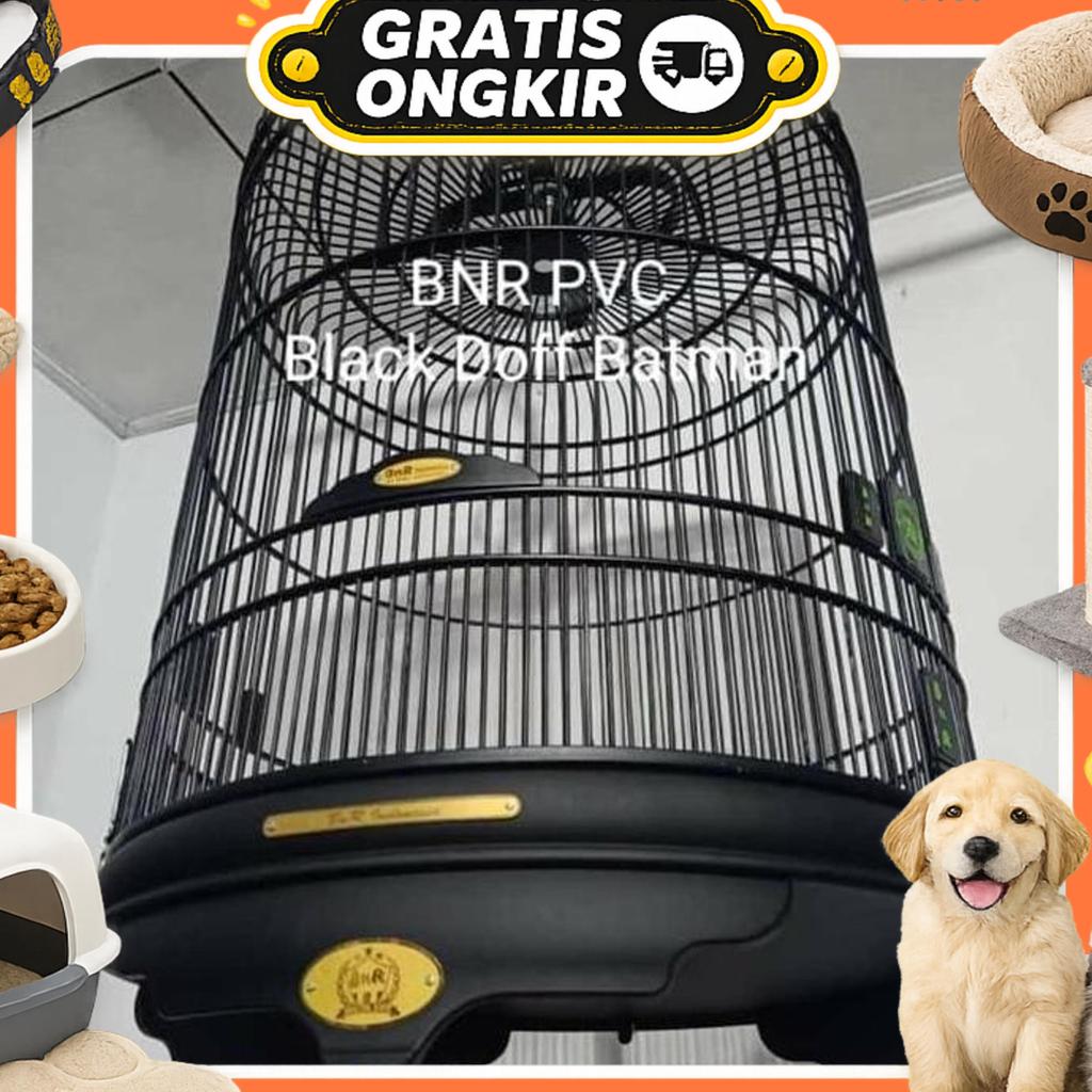 Sangkar Kandang Murai Bnr Pvc Black Doff