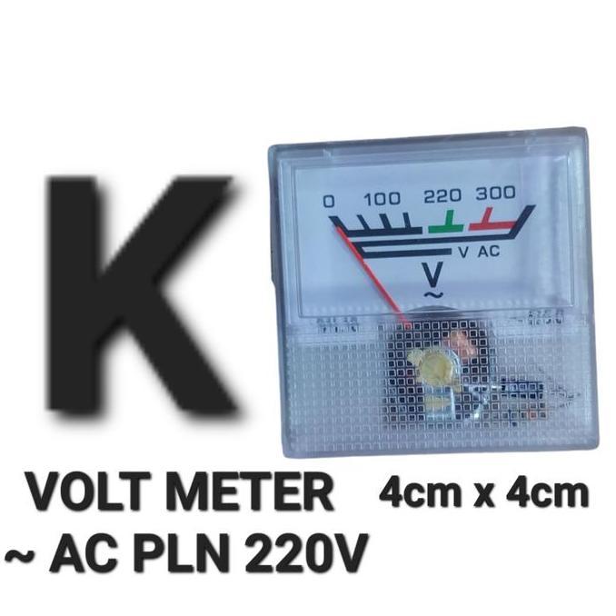 VOLT METER KECIL JARUM PENUNJUK TEGANGAN ARUS PLN V AC STAVOL STABILIZER 500W WATT  PANEL LISTRIK MO