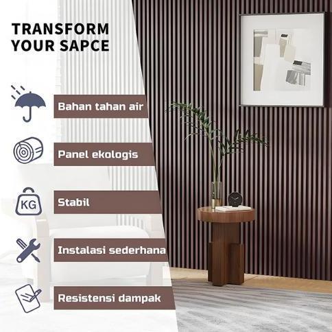 3M/2.9M/Wood Panel Wpc Kisi Kisi Kayu Wall Panel Pvc Motif Kayu Wallpanel Pvc 3D/ Wpc Wall Panel/Wpc