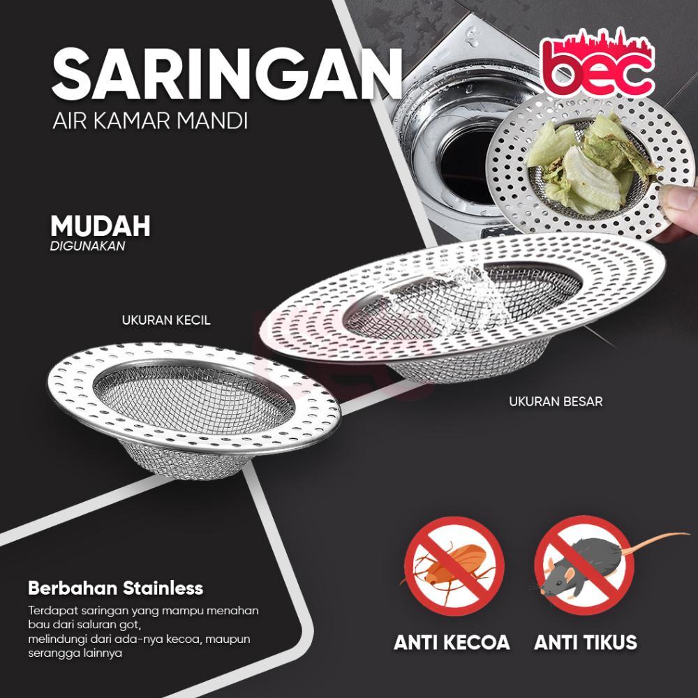 ORIGINAL [BEC] Saringan Air Got Kamar Mandi Sink Filter Strainer Wastafel | Saringan Penutup Wastafe