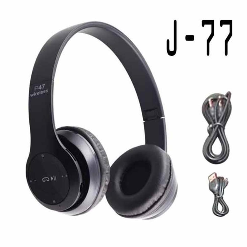 promo terbaru p47 / j-77 handsfree bluetooth headphone wireless stereo hd