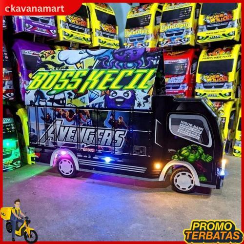 Promo Murah Miniatur Truk Oleng Kayu Full Lampu Kelip Murah Grosir Mainan Miniatur Truk Oleng Miniat