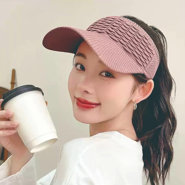 BIG SALE Wavvy Topi Golf Tenis Rajutan Peregangan / Topi Matahari Olahraga Wanita Korea /Topi Wanita
